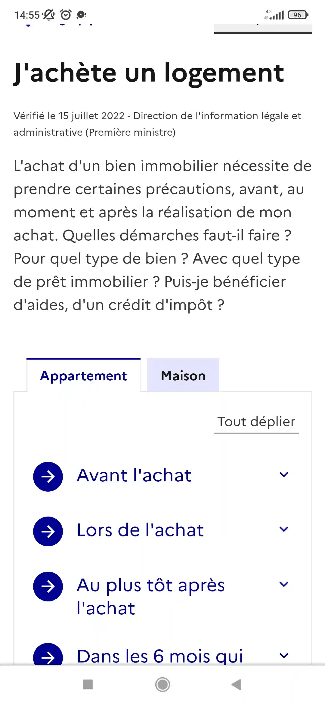 Combien de temps entre visite et offre d
